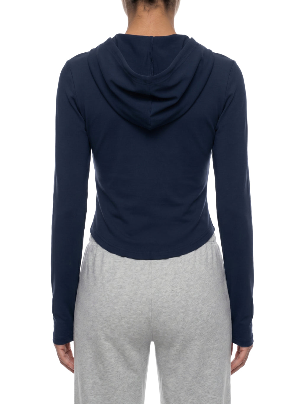 Girls Slim Cropped Full Zip Hoodie
