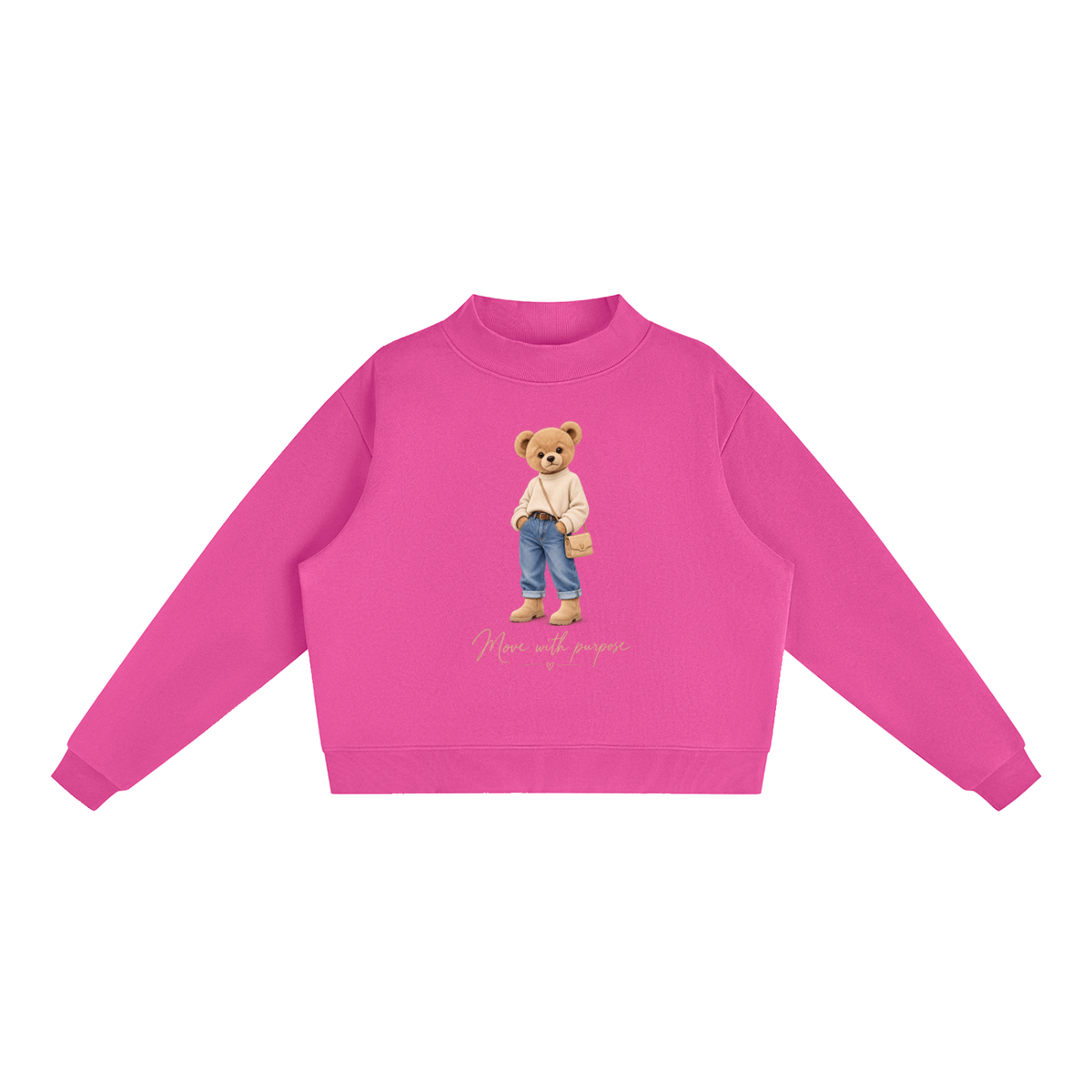 AV Teddy Bear Oversized Fleece Sweatshirt – Move With Purpose