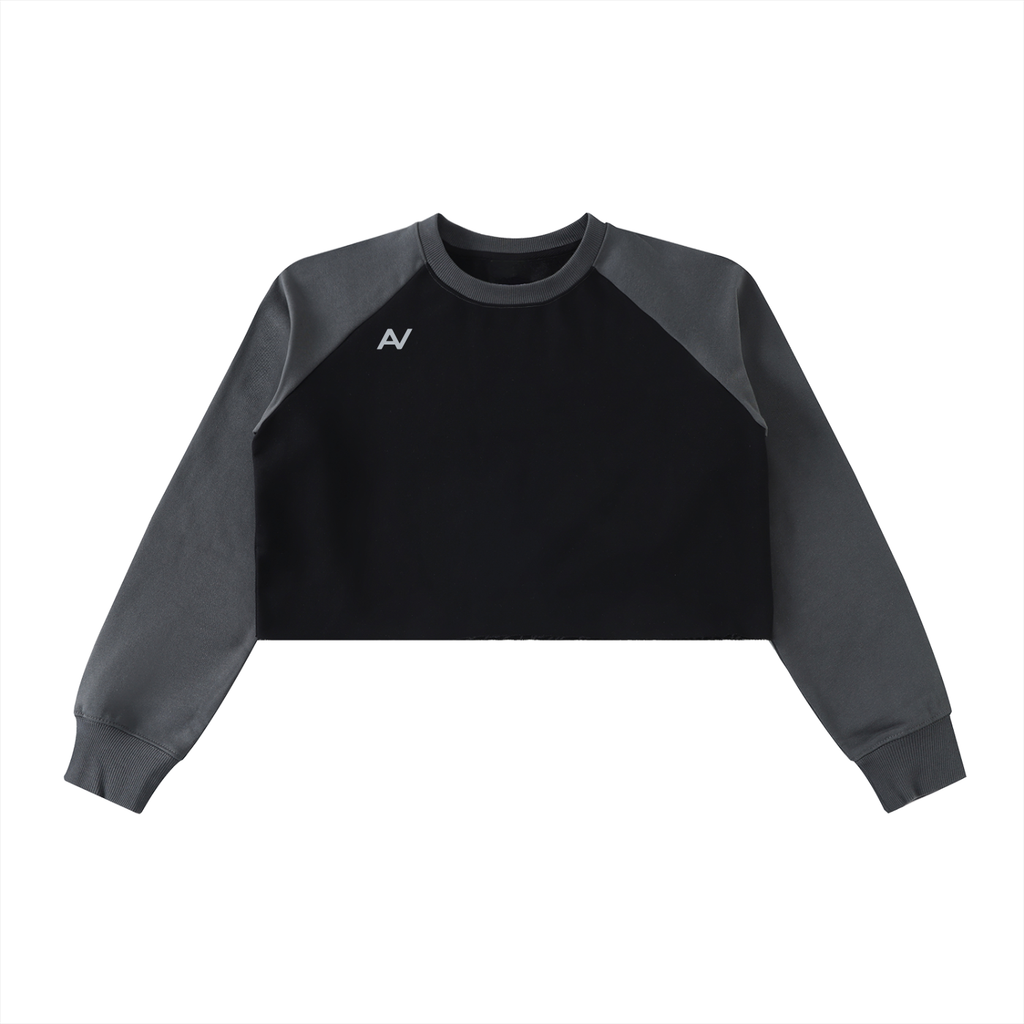 AV Colour Block Raglan Crop Sweatshirt