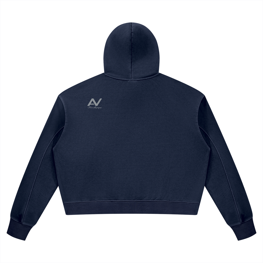 AV Gilrs Vintage Wash Heavyweight Hoodie – Teddy Bear Graphic
