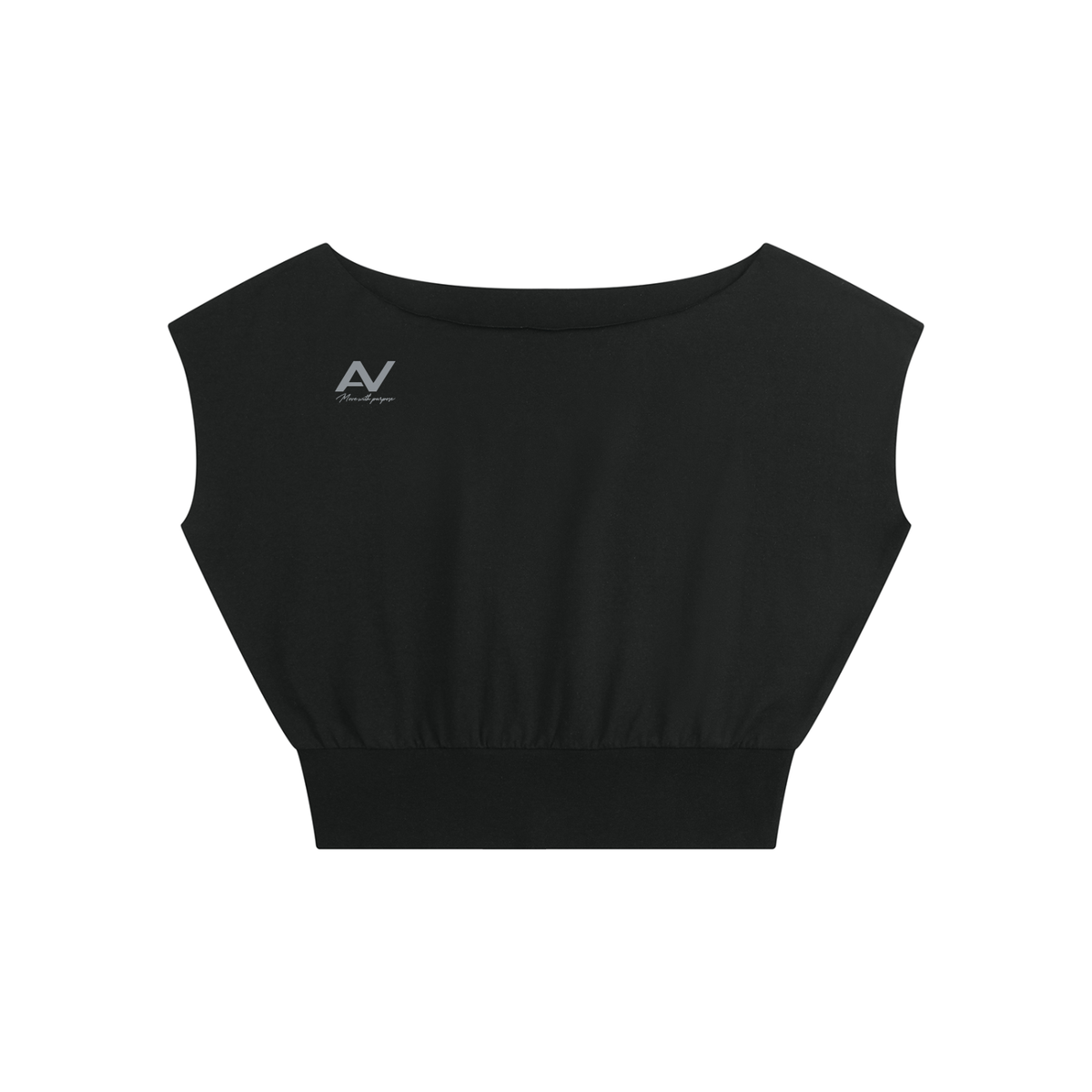 AV Girls  Boatneck Raw Edge Crop T-Shirt – Modern Casual Style