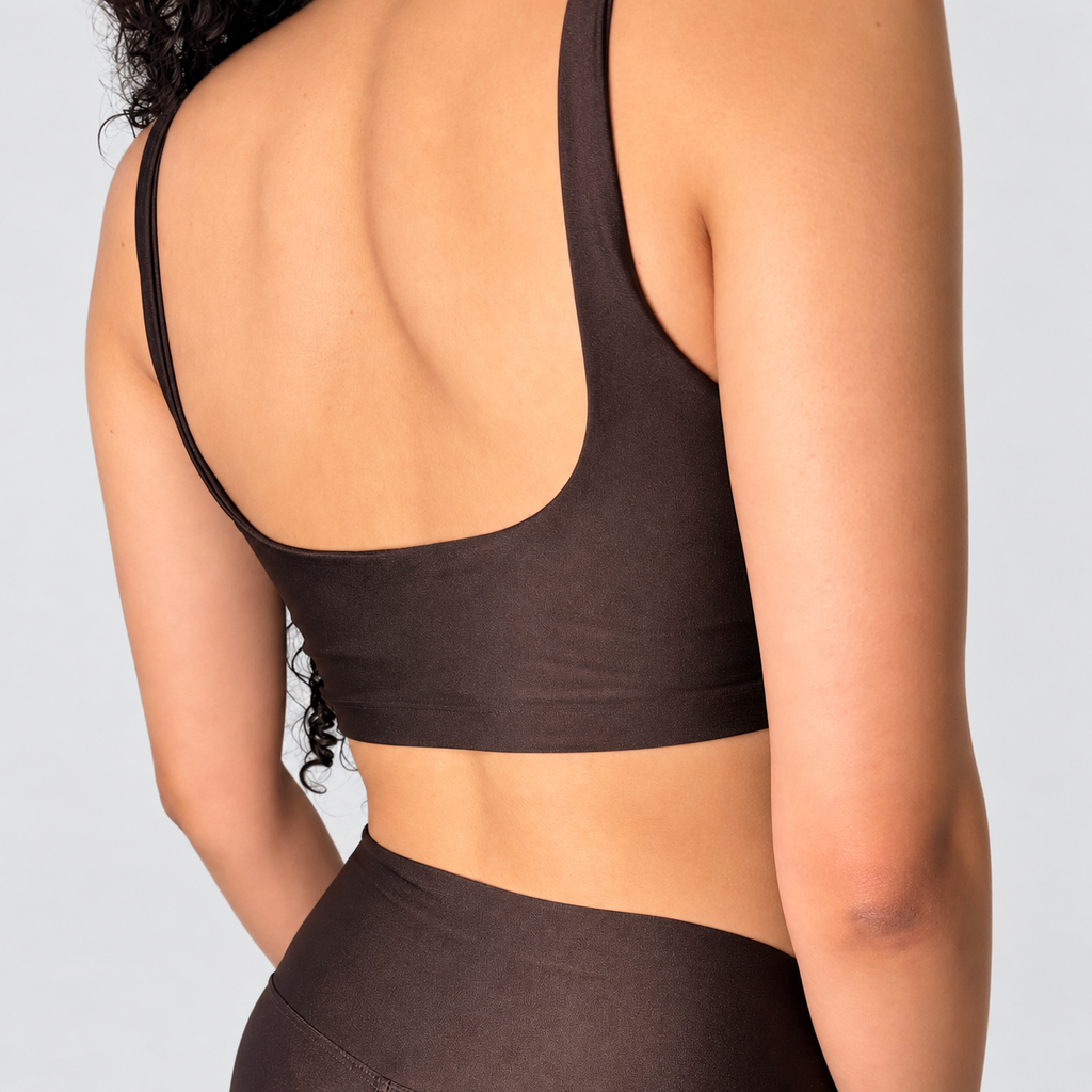 AV Premium High-Waisted Gym Set – Chocolate Brown