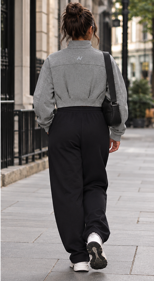 AV Girls Cropped Button-Front Jacket – Casual Streetwear