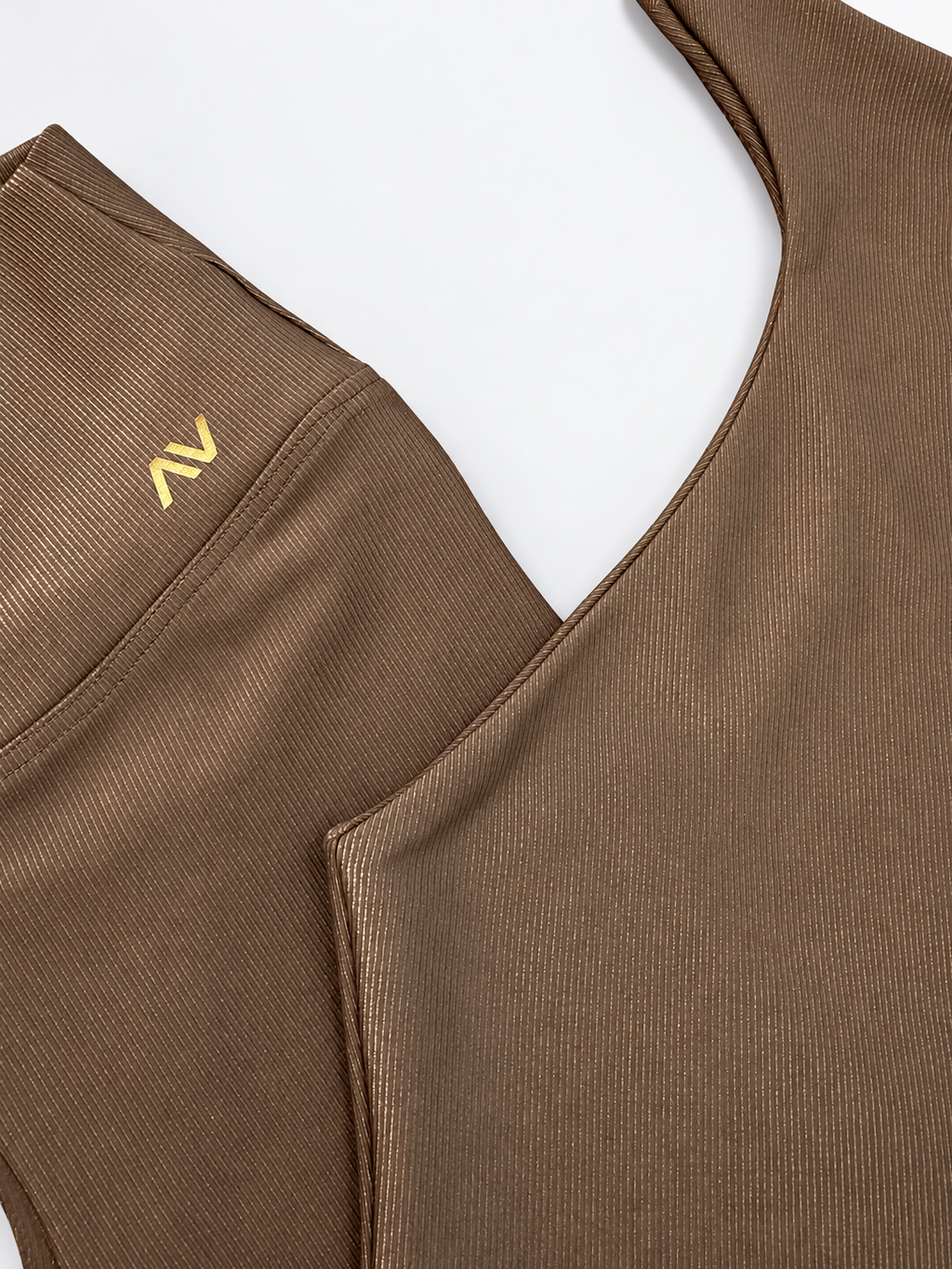 AV Made in Brazil Sculpt Ribbed Activewear Set – Cappuccino