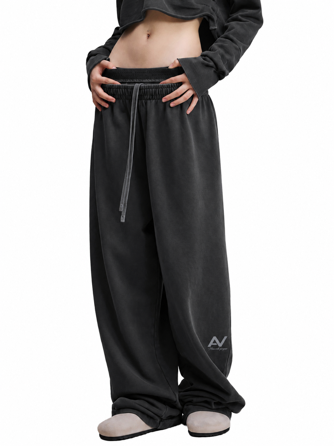 Vintage Washed Waist Pants