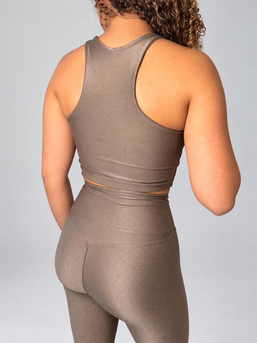 AV Made in Brazil Sculpt Ribbed Activewear Set – Cappuccino