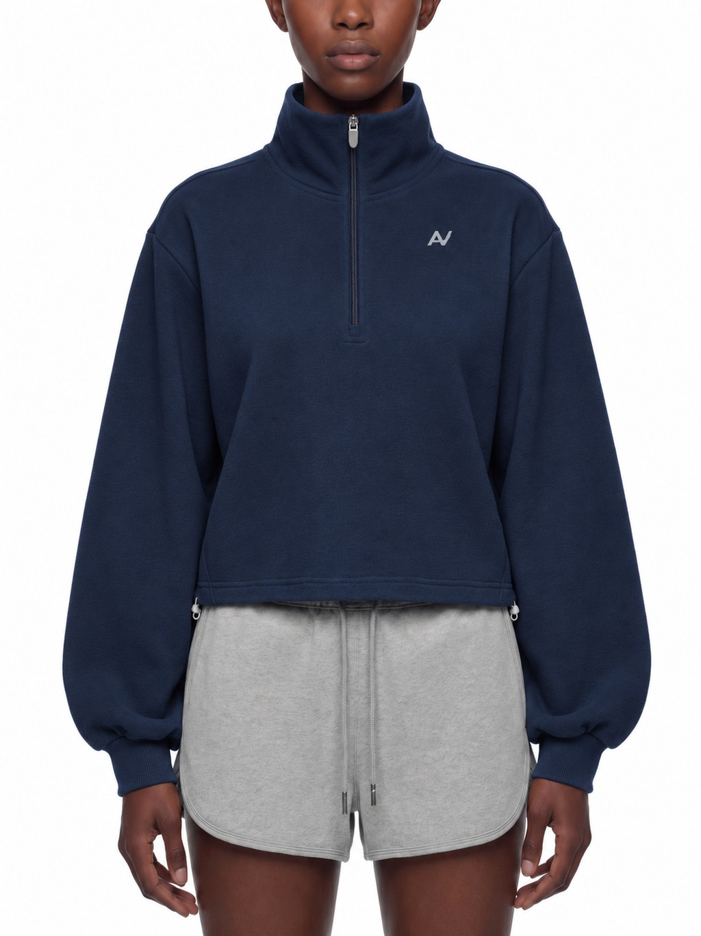 AV Mock-Neck Quarter-Zip Sweatshirt