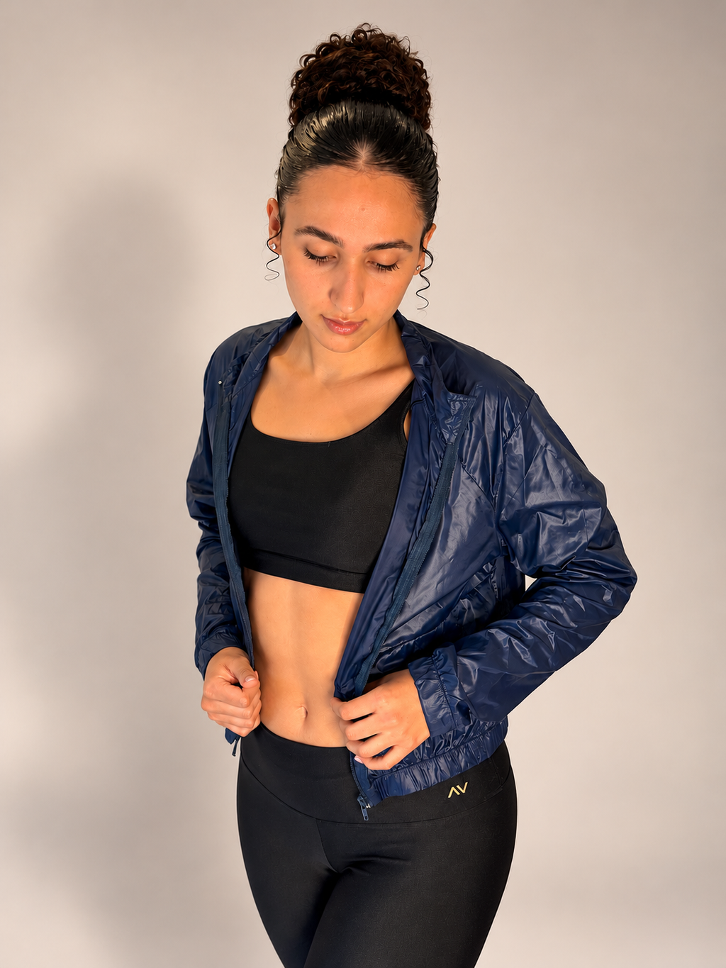 AV Luxury Brazilian Windbreaker Jacket – Navy Blue