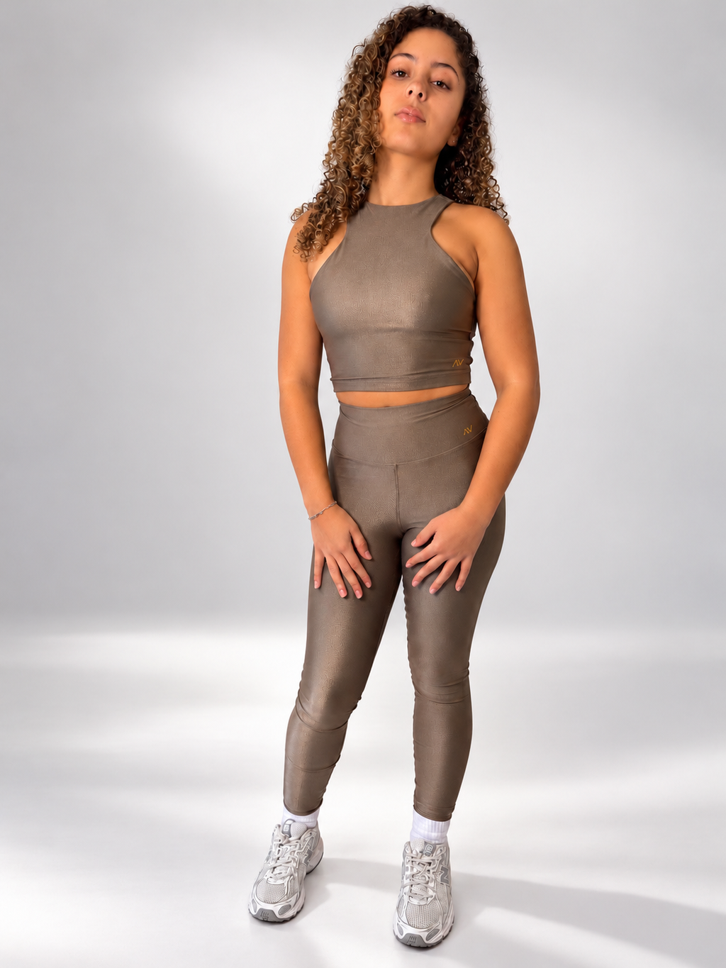 AV Made in Brazil Sculpt Ribbed Activewear Set – Cappuccino