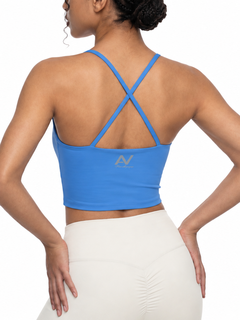 AV Women’s Cross-Back Yoga Tank Top – Elegant Activewear