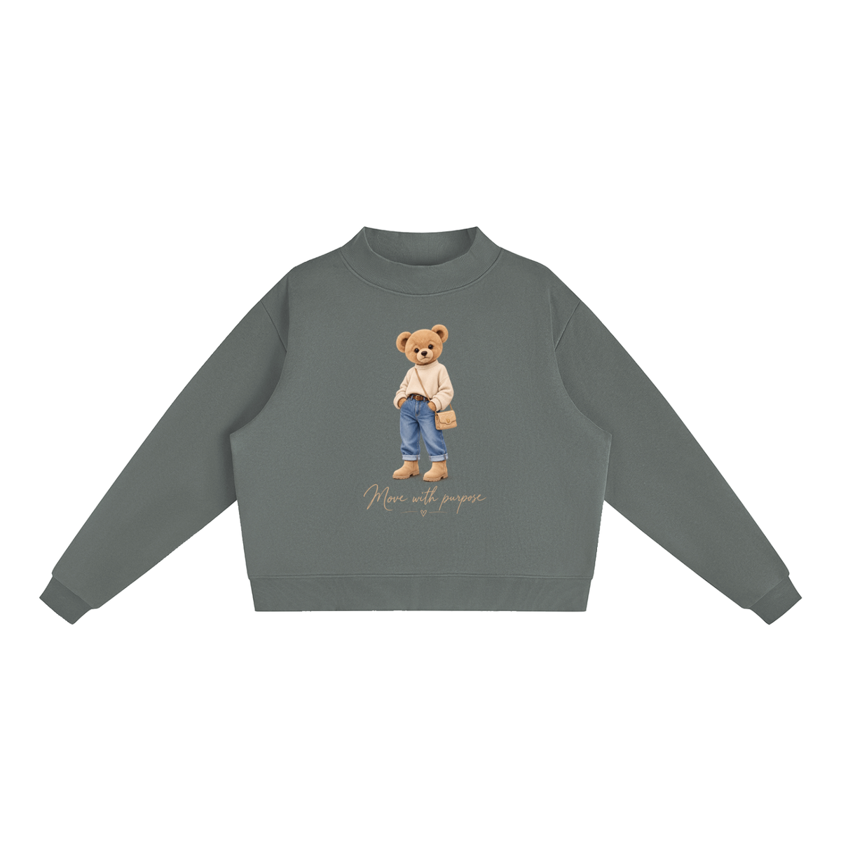 AV Teddy Bear Oversized Fleece Sweatshirt – Move With Purpose