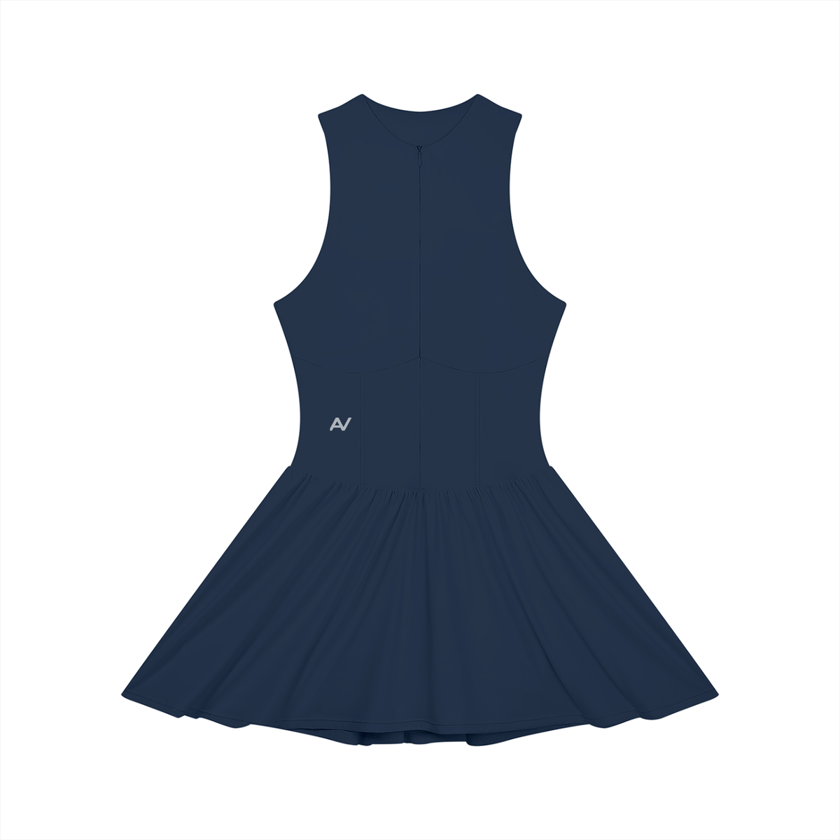 AV Girls Ruched Sleeveless Full-Zip Dress
