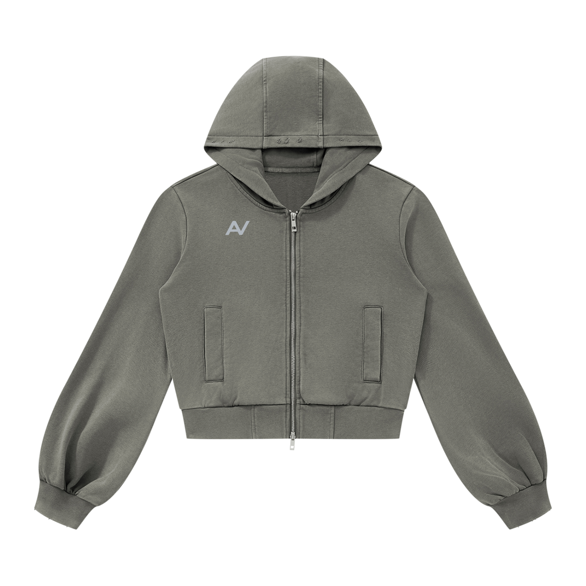 AV Girl's Women’s Vintage Wash Full Zip Hoodie