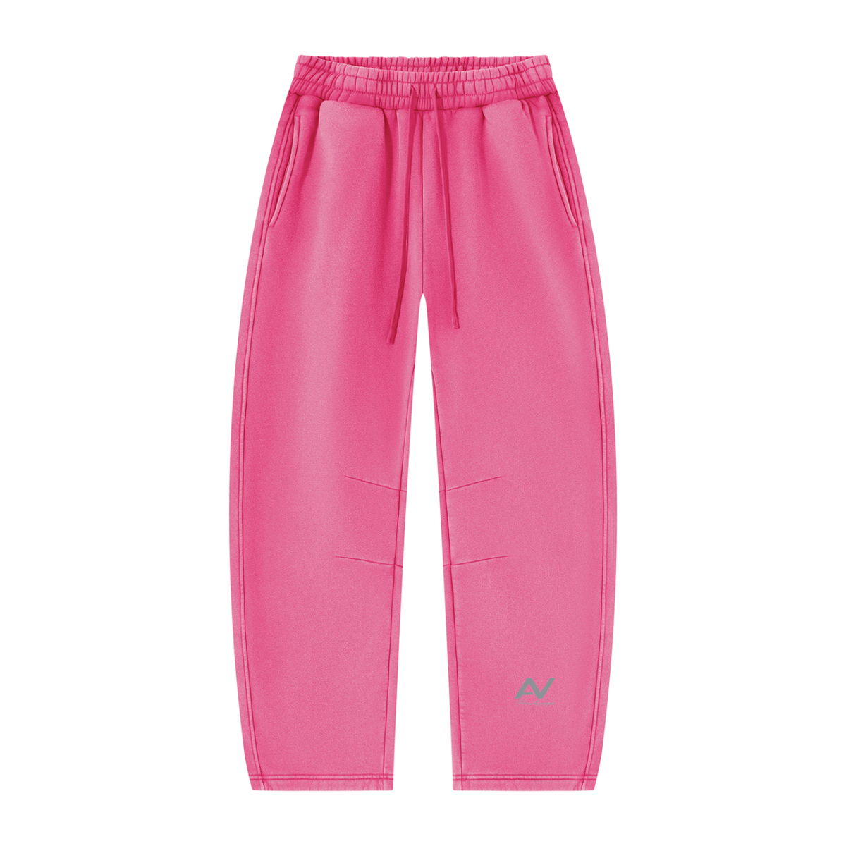 AV Girls Vintage Wash Barrel Leg Fleece Sweatpants – Unisex Relaxed Fit