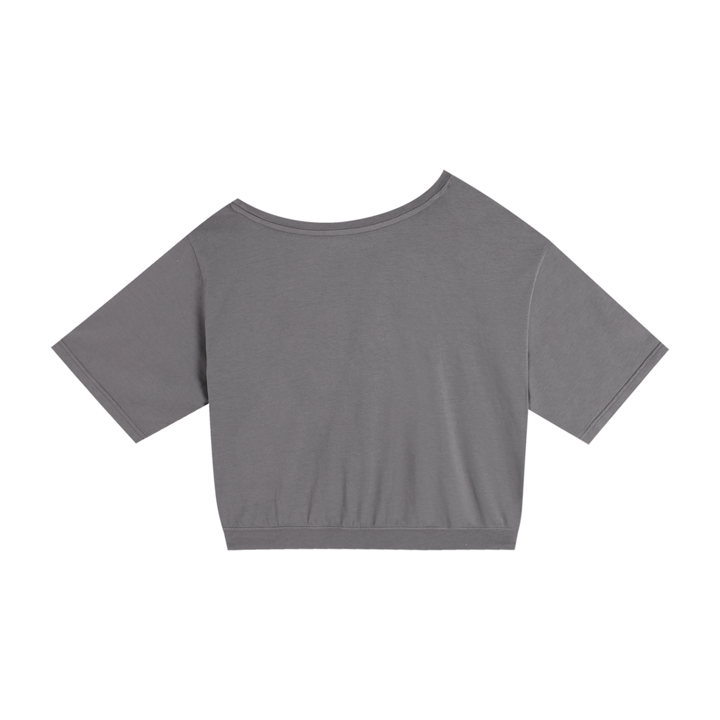 AV Asymmetric Shoulder Oversized Cotton T-Shirt
