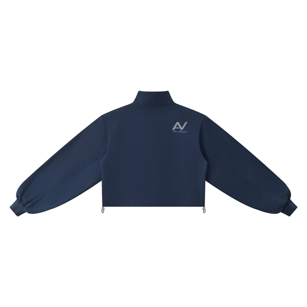 AV Mock-Neck Quarter-Zip Sweatshirt