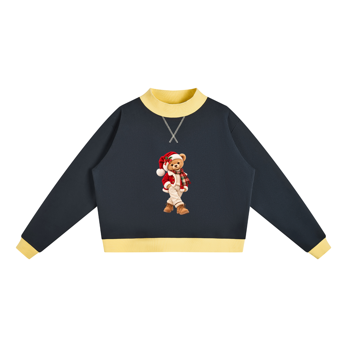 Christmas Teddy Bear Oversized Fleece Sweatshirt – Festive Collection