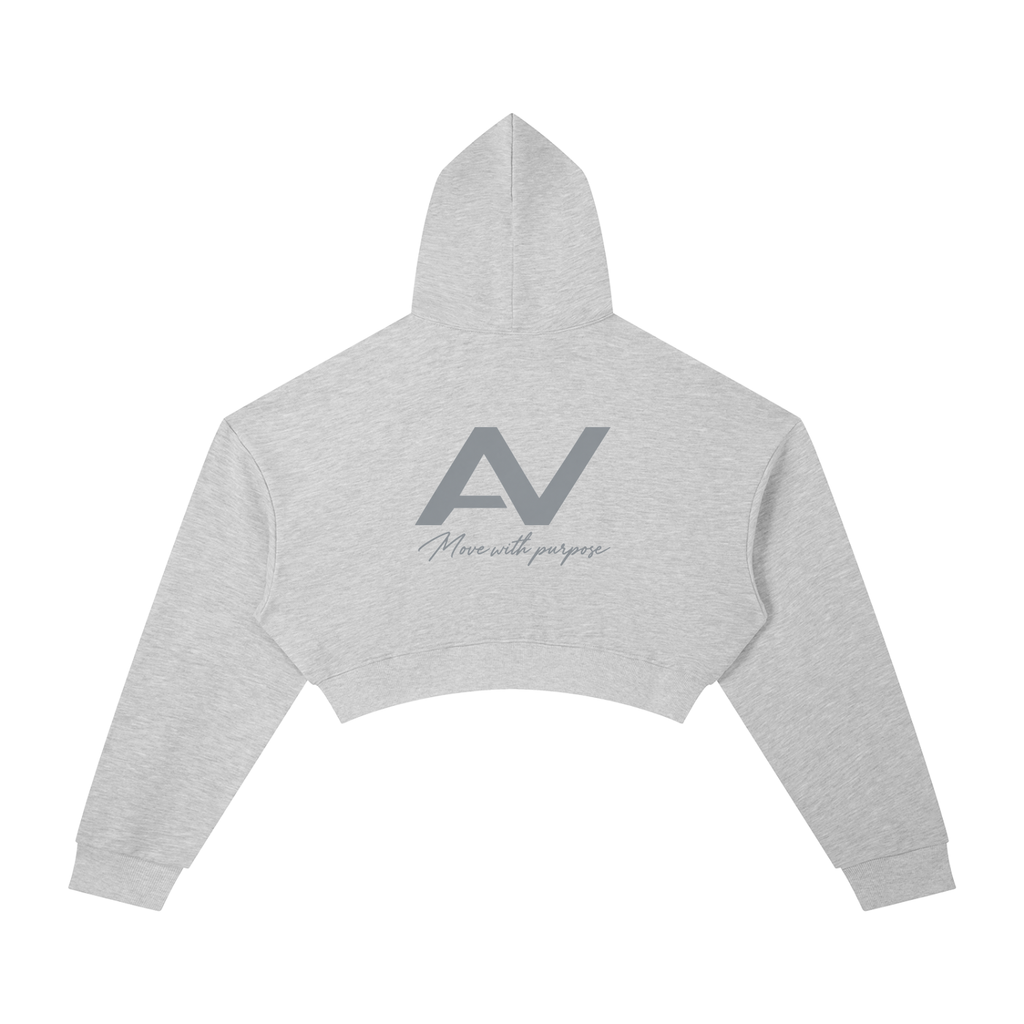 AV Girls Move With Purpose Cropped Hoodie – Black