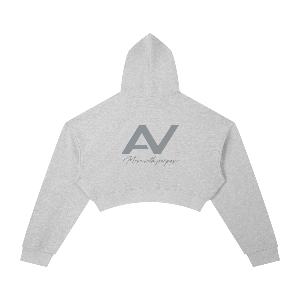 AV Girls Move With Purpose Cropped Hoodie – Black