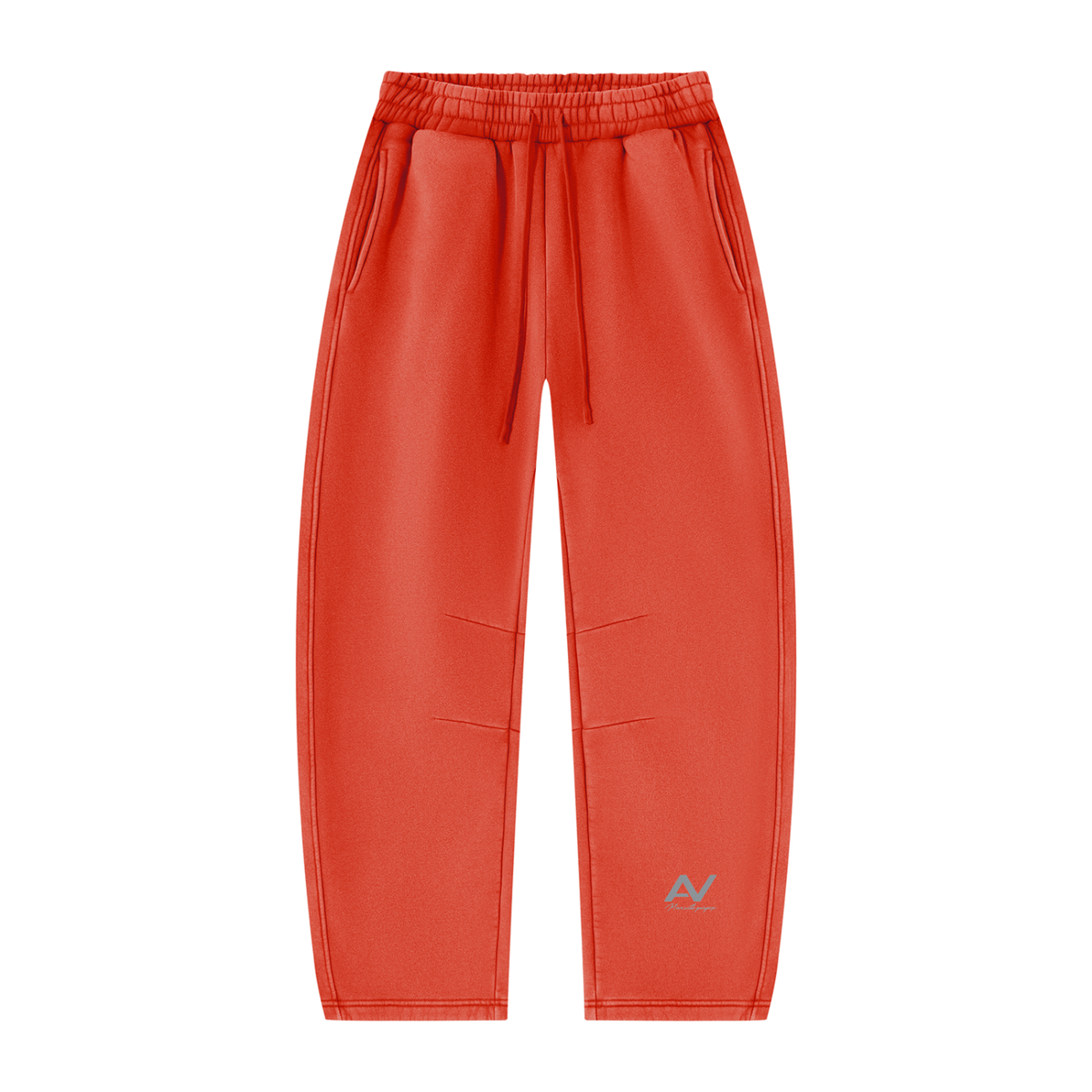 AV Girls Vintage Wash Barrel Leg Fleece Sweatpants – Unisex Relaxed Fit