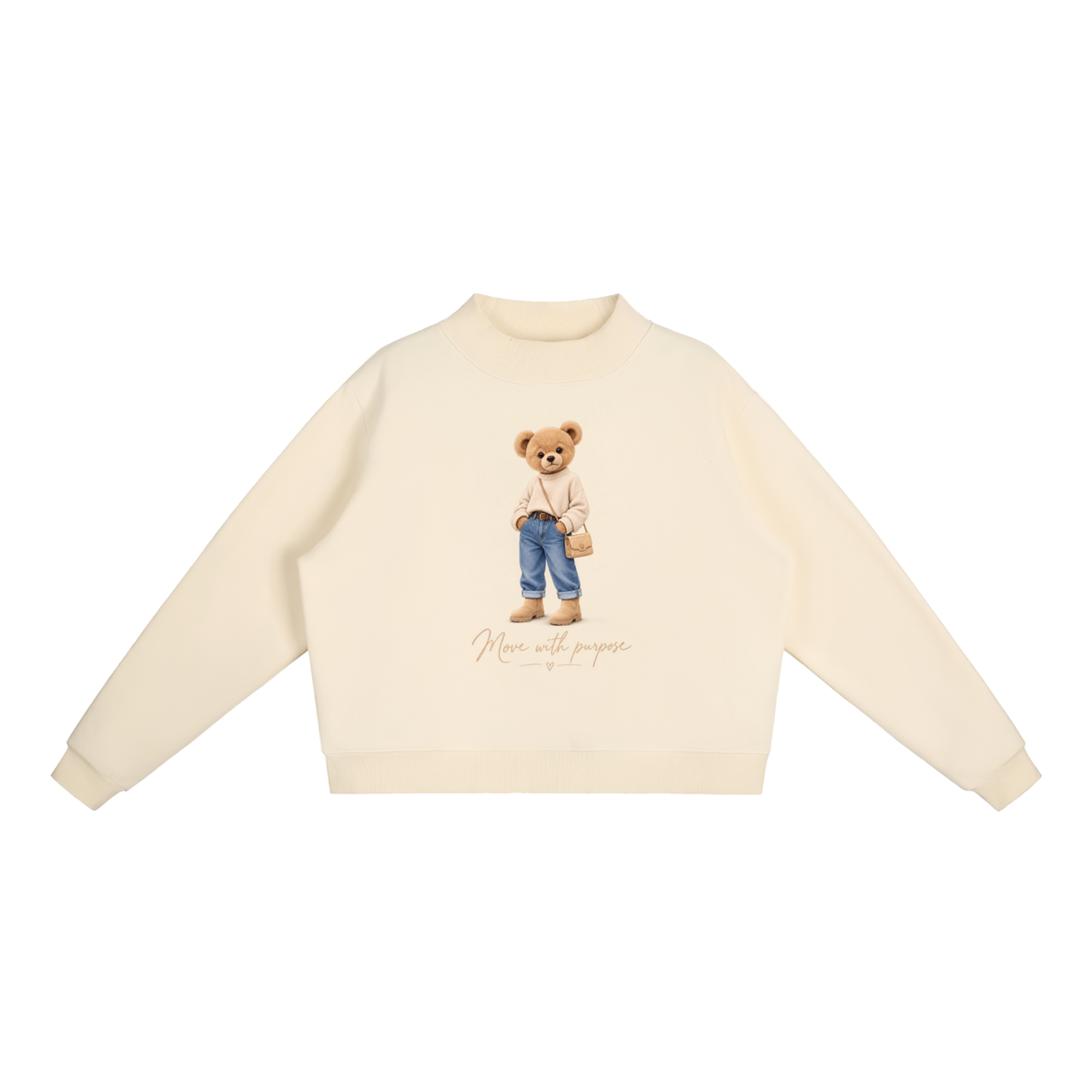 AV Teddy Bear Oversized Fleece Sweatshirt – Move With Purpose
