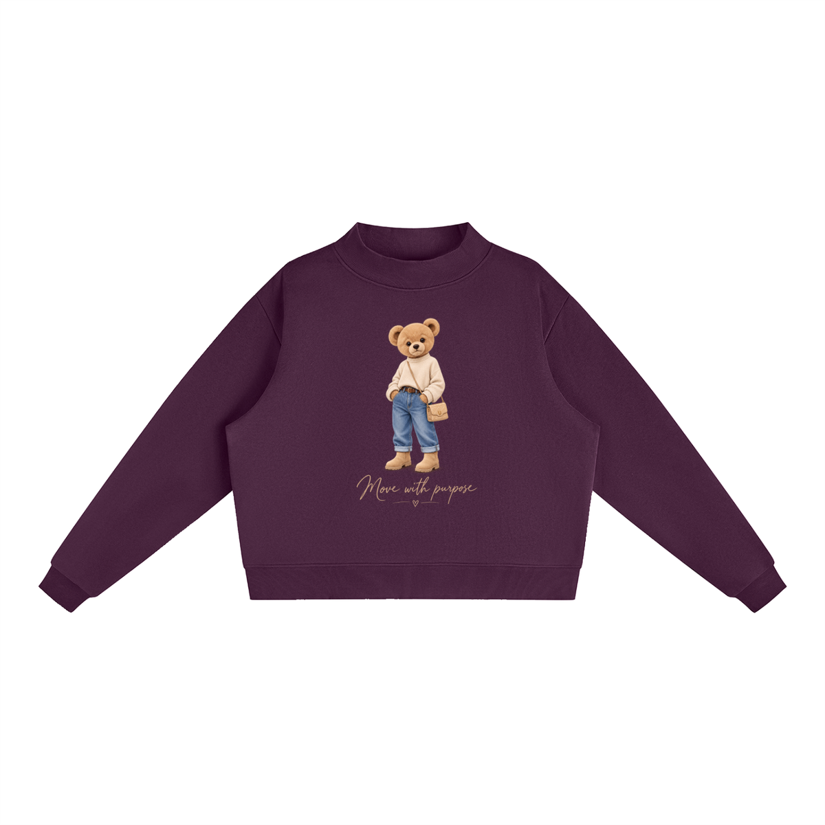 AV Teddy Bear Oversized Fleece Sweatshirt – Move With Purpose