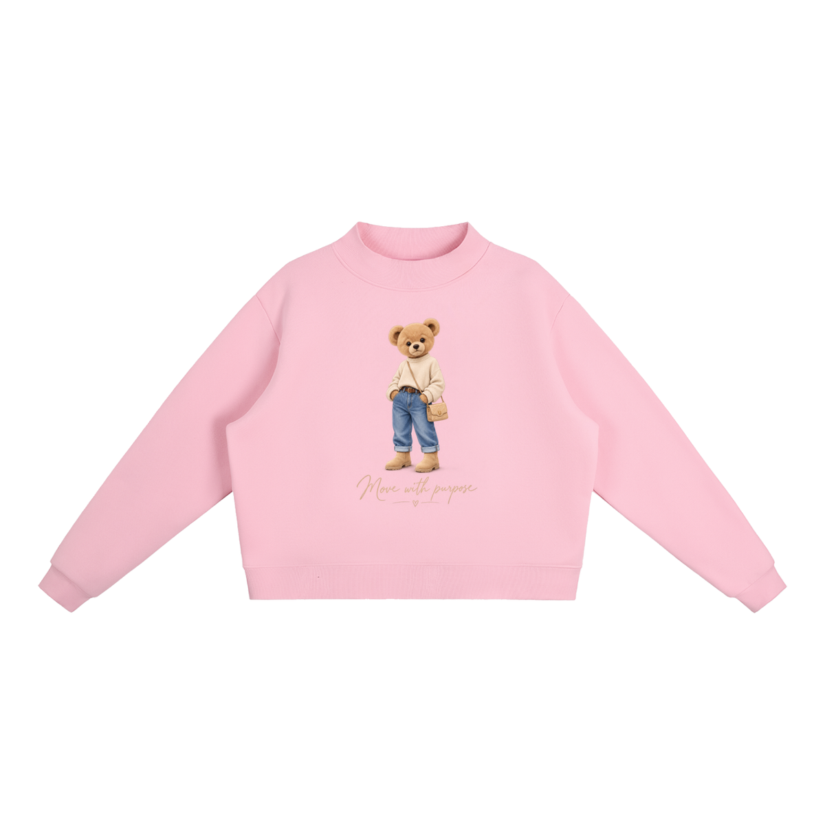 AV Teddy Bear Oversized Fleece Sweatshirt – Move With Purpose