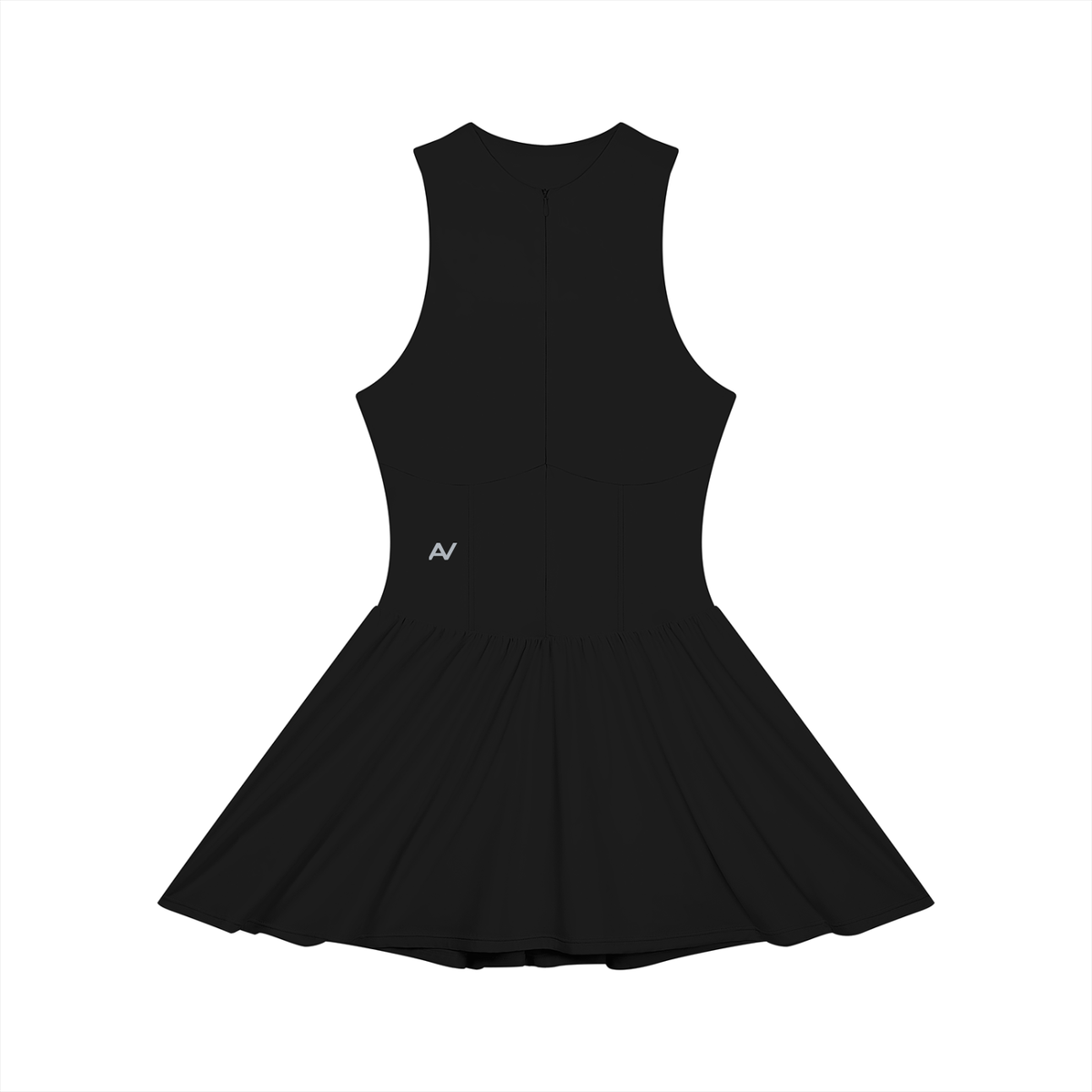 AV Girls Ruched Sleeveless Full-Zip Dress