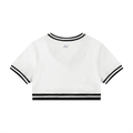 AV Girls Y2K Colour Block V-Neck Crop T-Shirt