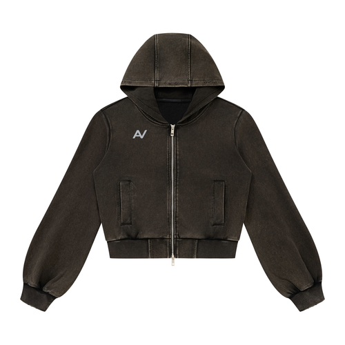 AV Girl's Women’s Vintage Wash Full Zip Hoodie