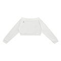 AV Girls Women’s Off-Shoulder Cropped Zip-Up Sweatshirt